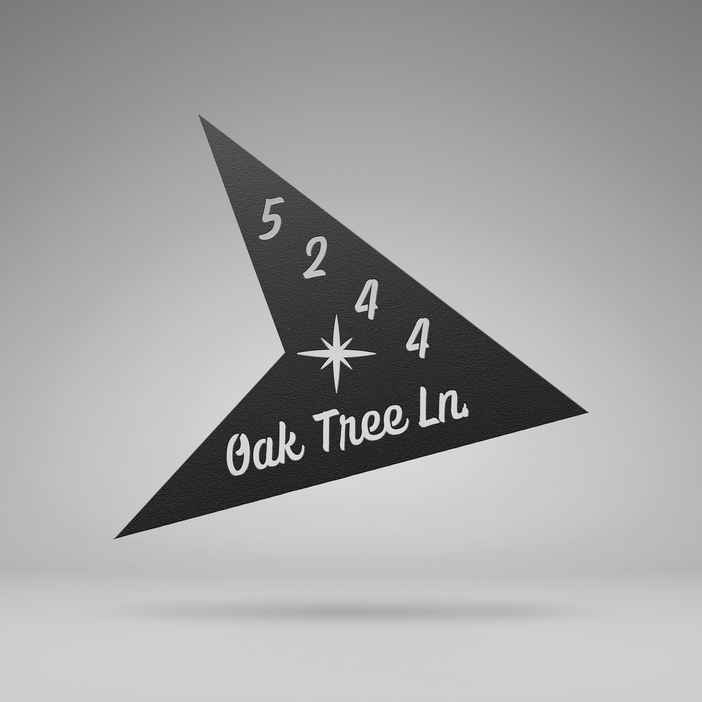 Atomic Age Triangle Retro Metal Address Sign