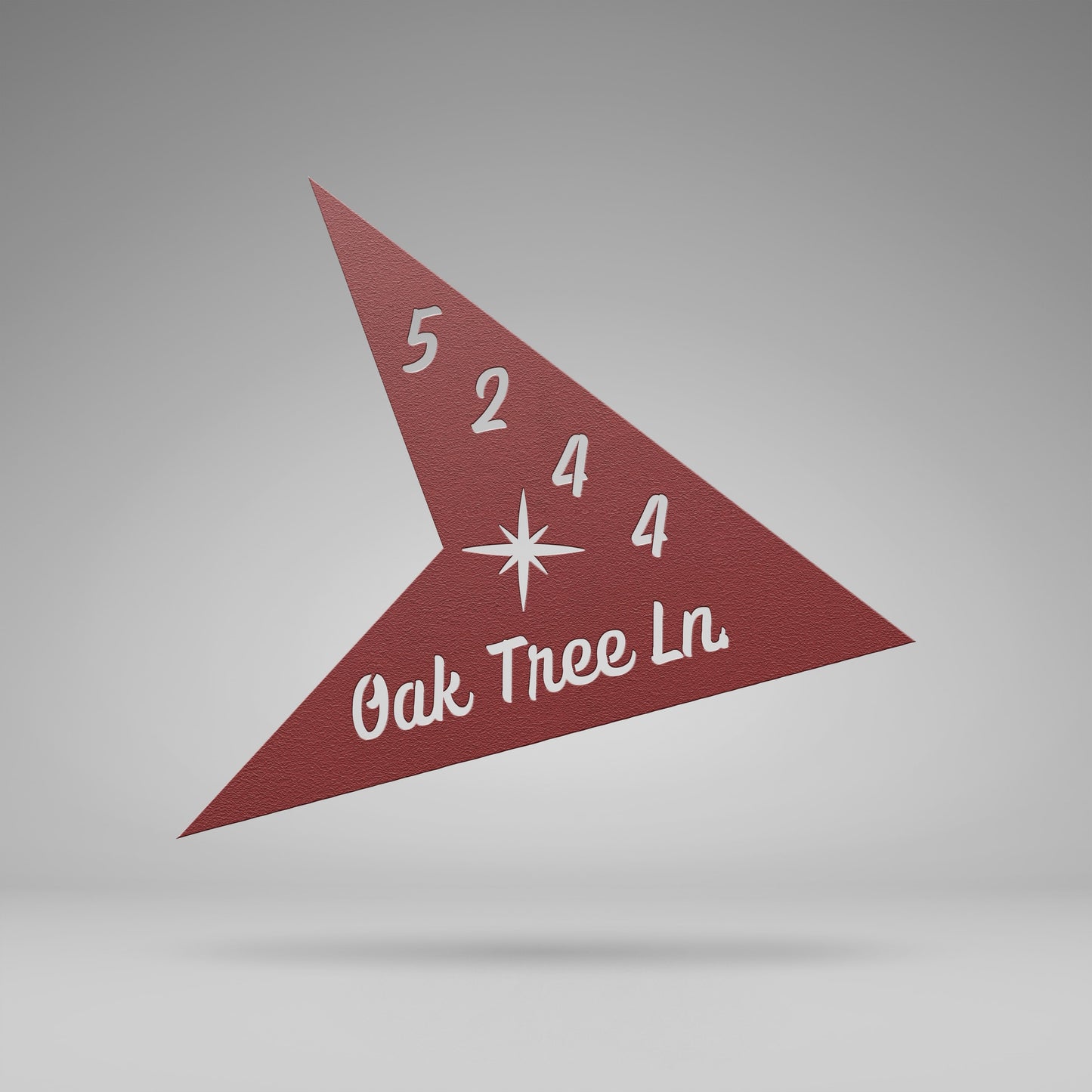 Atomic Age Triangle Retro Metal Address Sign