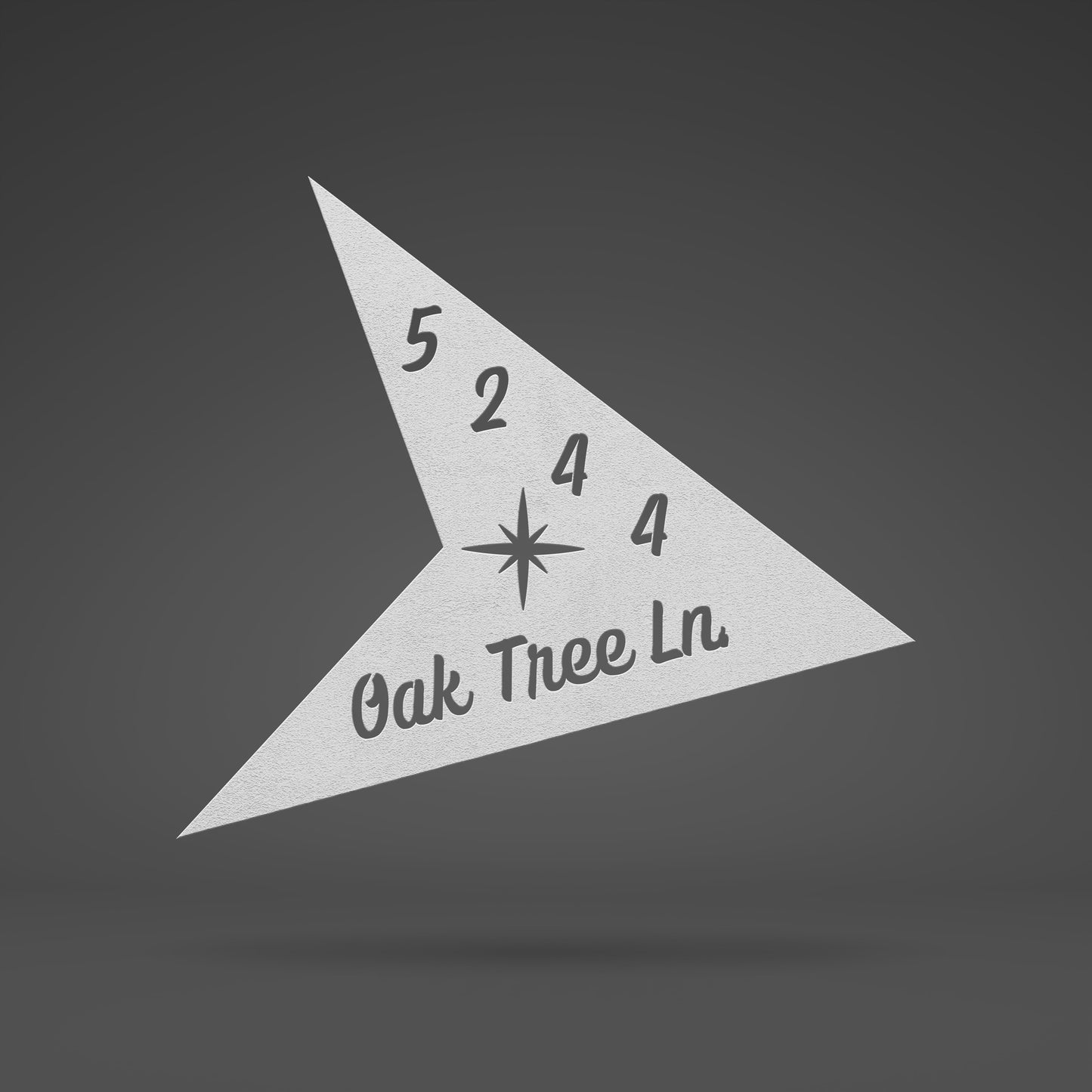 Atomic Age Triangle Retro Metal Address Sign