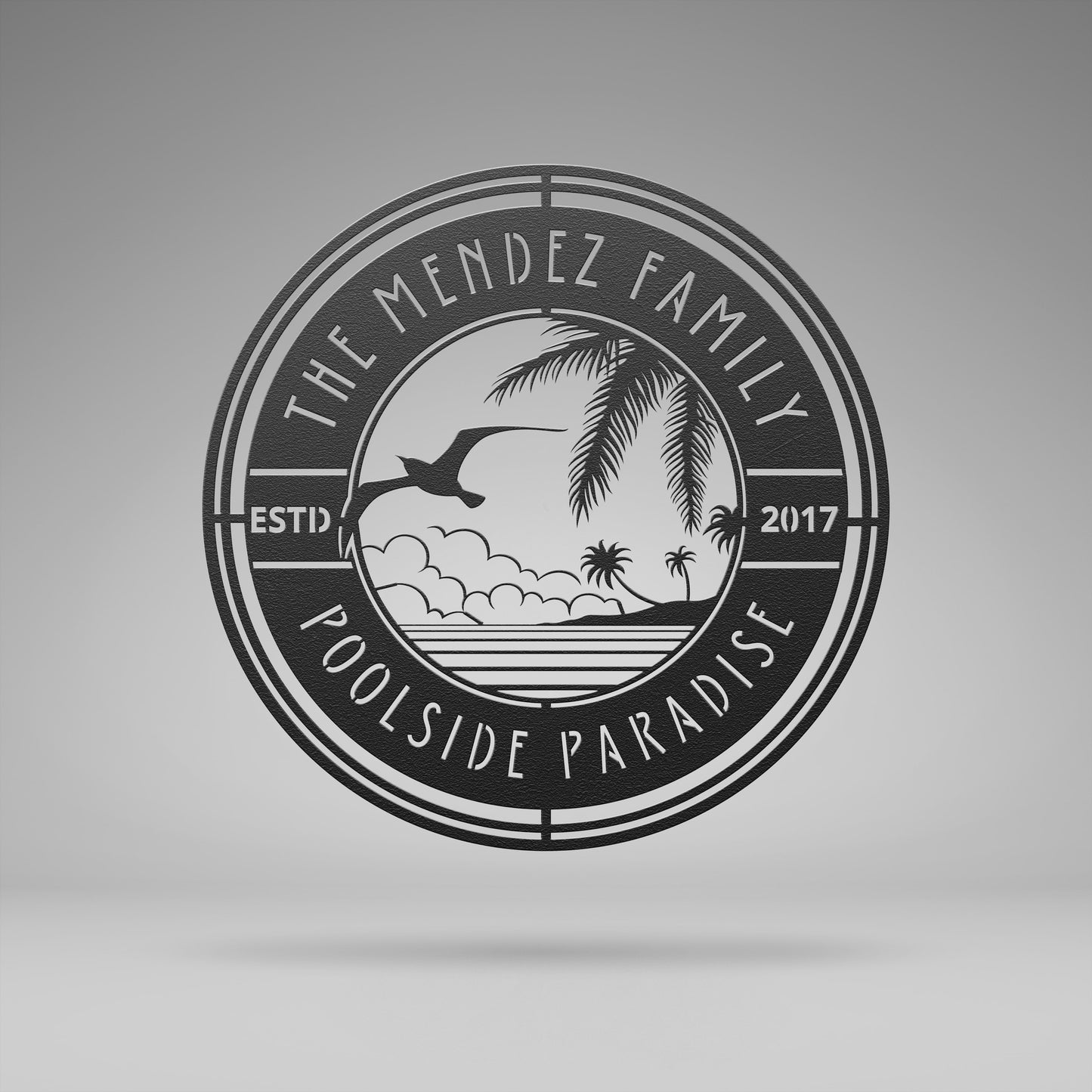 Poolside Beach Paradise Custom Sign