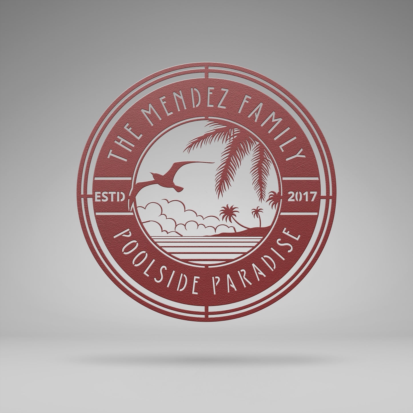 Poolside Beach Paradise Custom Sign