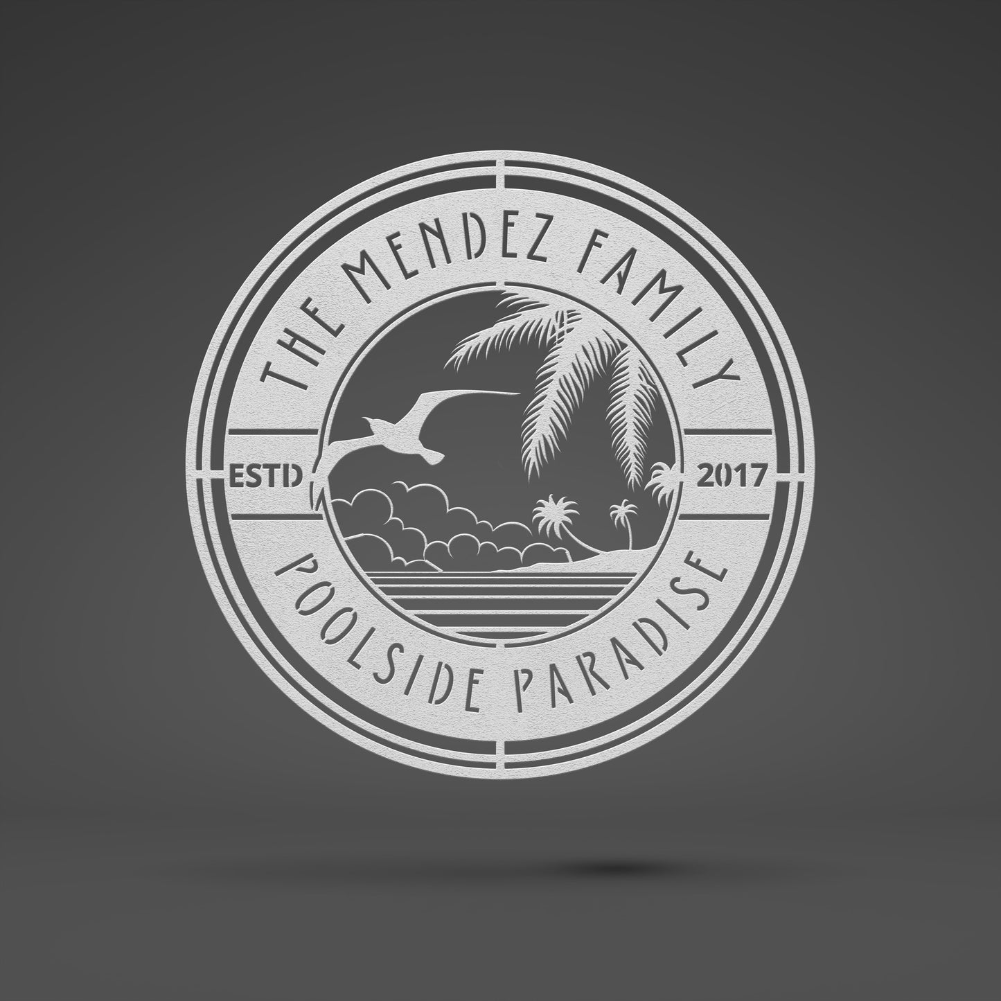 Poolside Beach Paradise Custom Sign