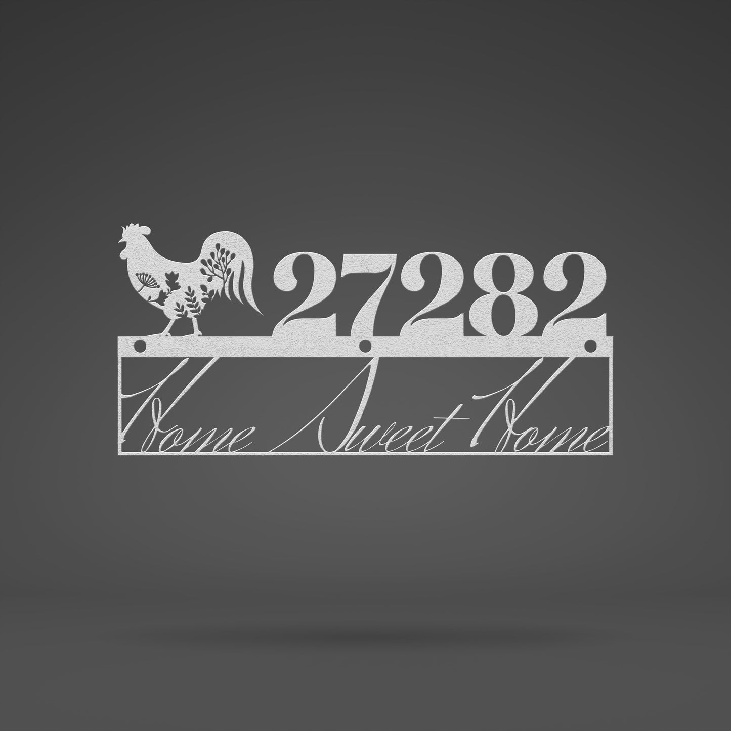 Rustic Country Farmhouse Metal Address Sign