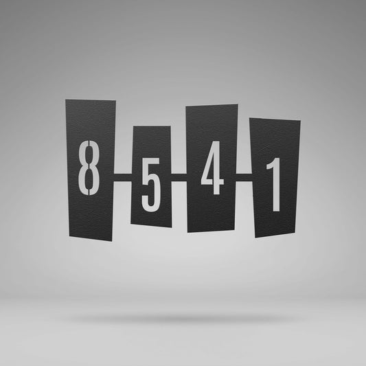 Googie Retro Rectangle Address Sign