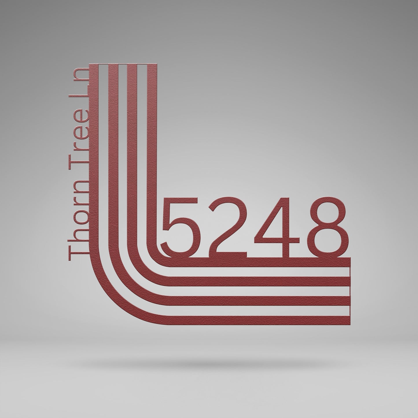 Mid-Century Modern Retro Line Address Sign