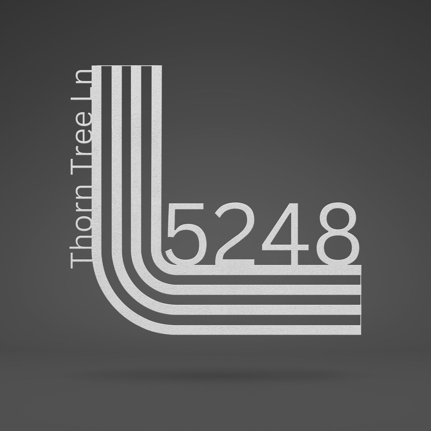 Mid-Century Modern Retro Line Address Sign