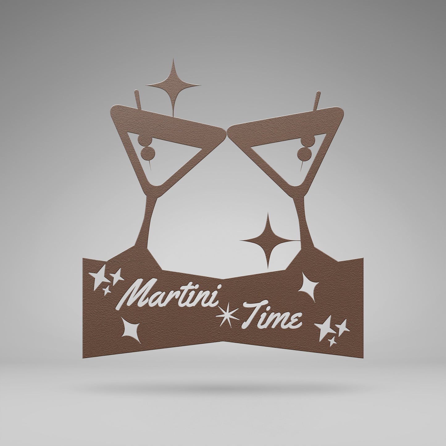 Vintage Martini Bar Metal Sign: Custom Retro Home Decor for Mid-Century Modern Homes