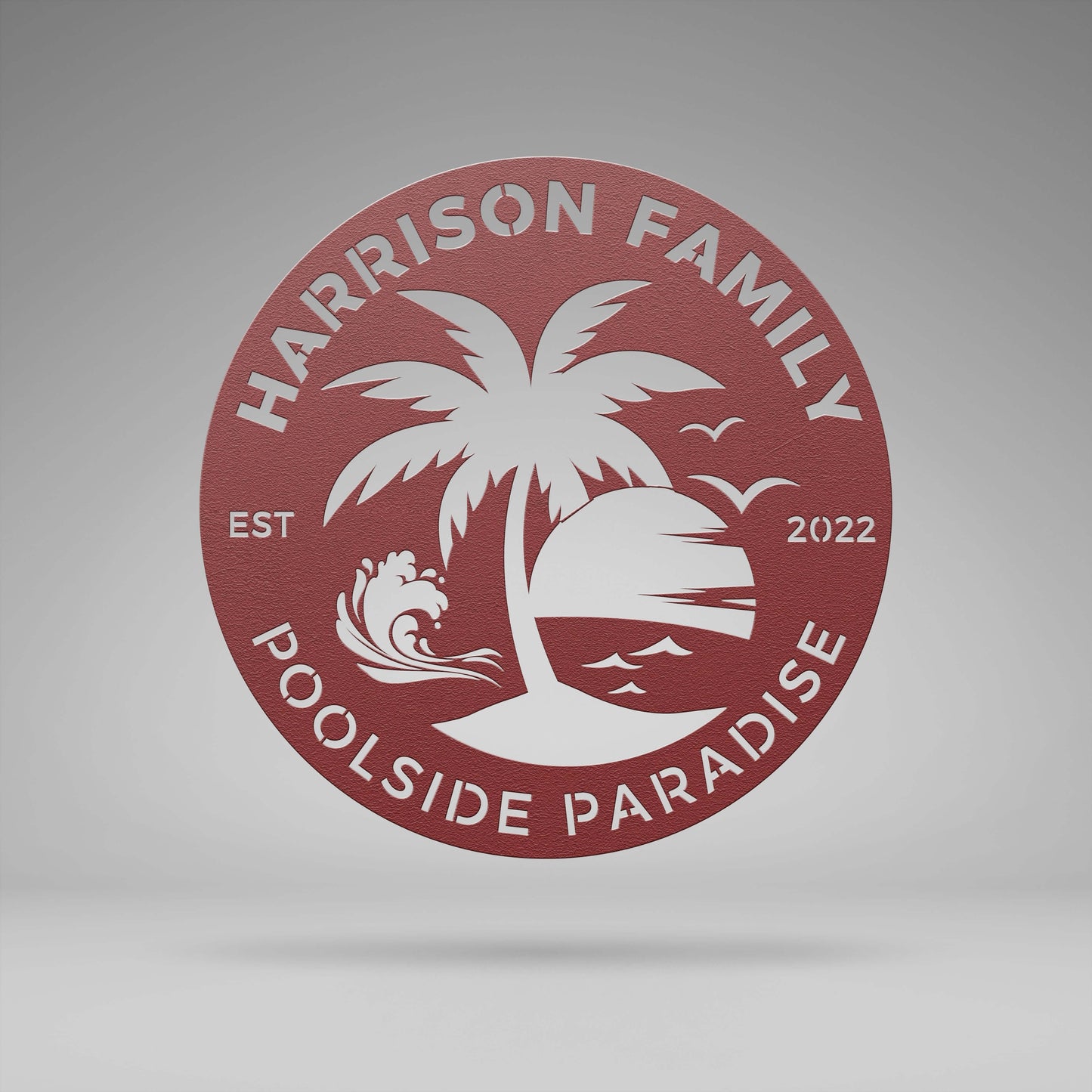 Personalized Family Pool Sign - Your Poolside Paradise
